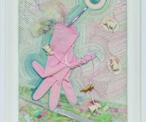Bonnie Lucas, Booty, 1985. Assemblage on fabric. ILY2 New York.