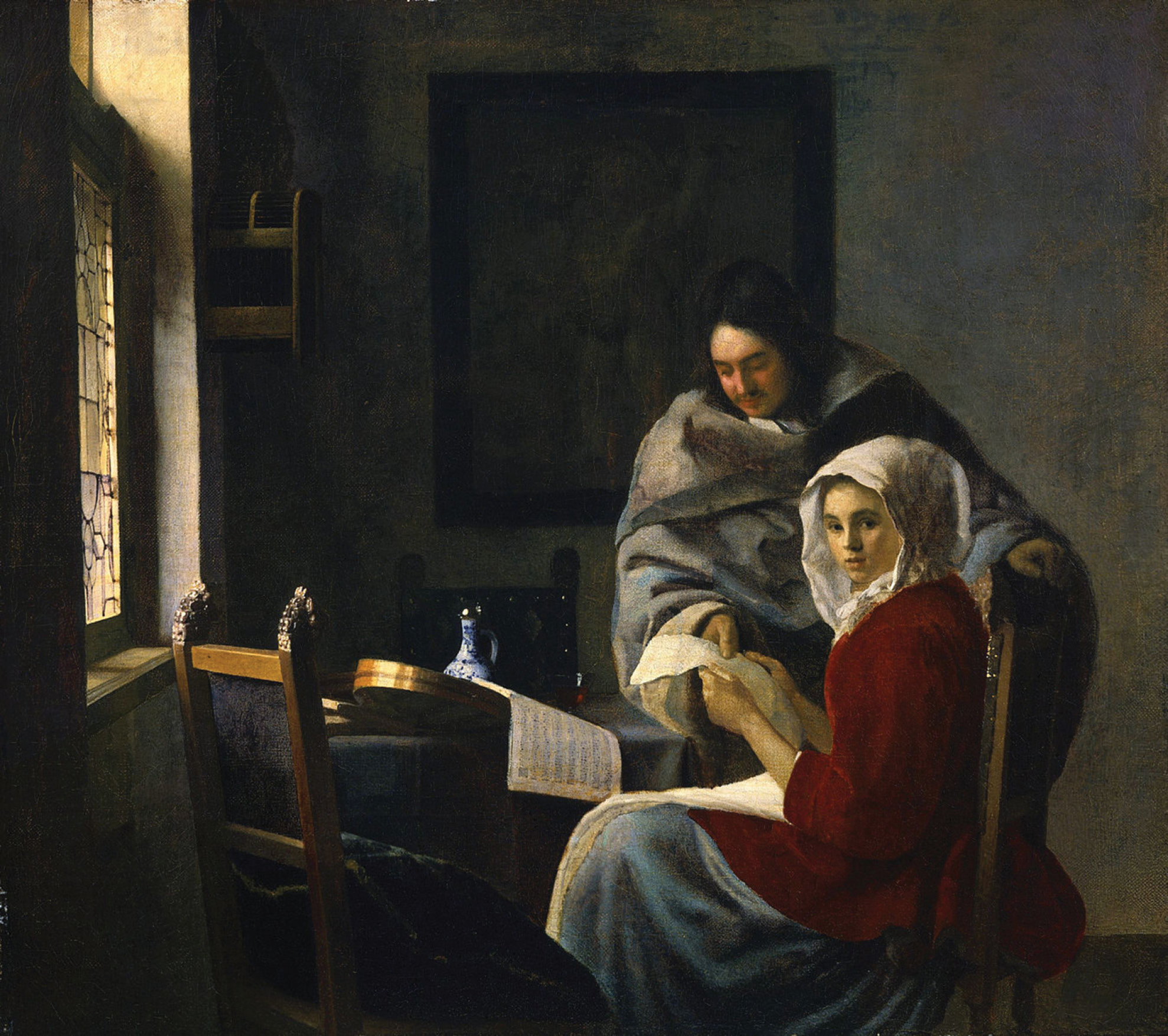 Johannes Vermeer. Girl Interrupted at Her Music, ca. 1658-59. The Frick Collection.