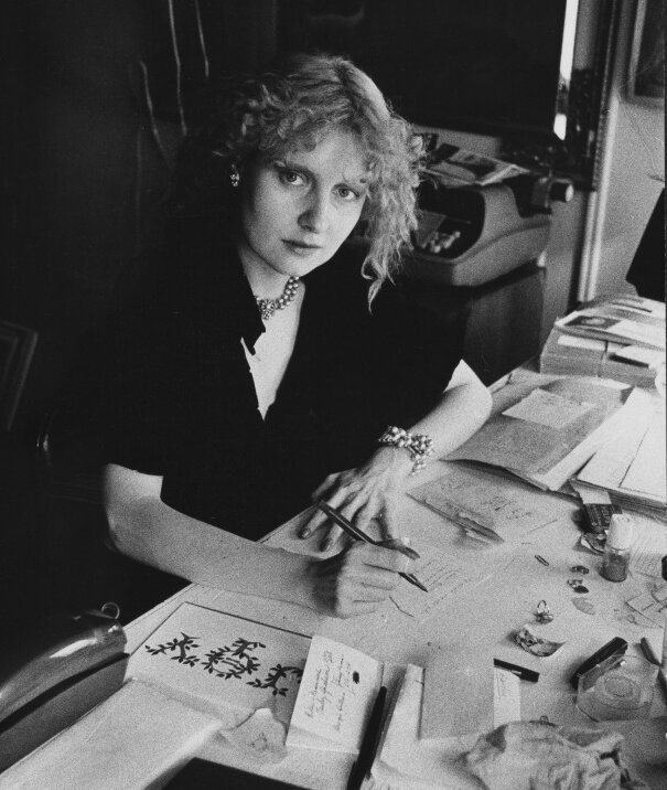 Shere at work in 1976. Bettye Lane.